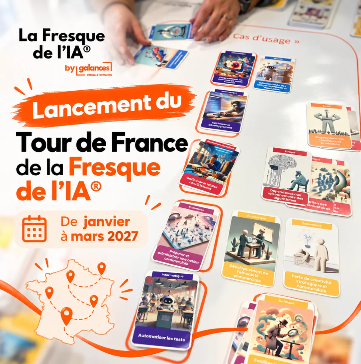 Lancement du Tour de France de la Fresque de l’IA, de janvier à mars 2027